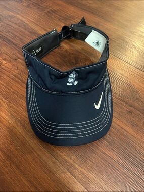 Nike Navy Blue Visor with White Stitching and Swoosh